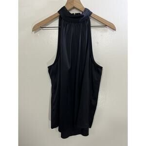 Frame Satin Silk Y2K Shirred Halter Top L Minimal Sophisticated Whimsigoth Fairy